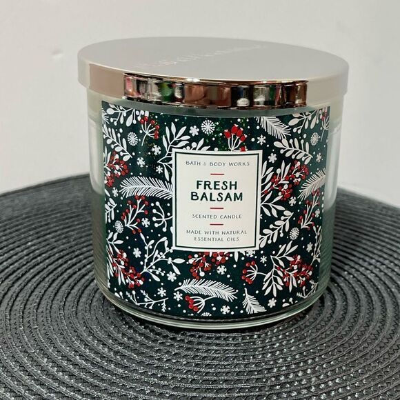Bath & Body Works Other - BBW Fresh Balsam 3 Wick Candle NWT